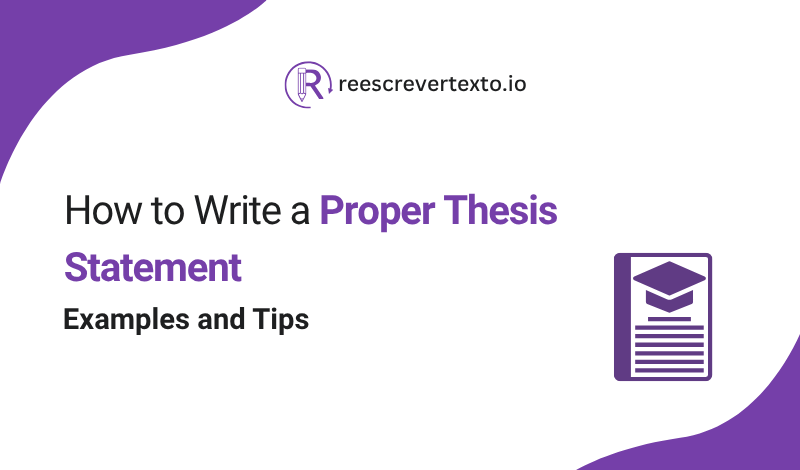 How to Write a Proper Thesis Statement: Examples and Tips